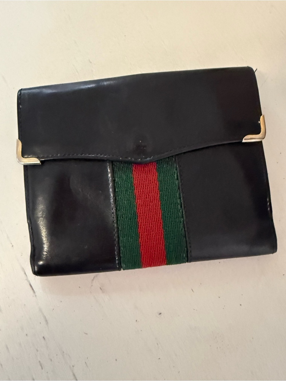 Gucci vintage Double GG black leather bifold card - Picture 2 of 12